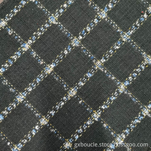 Boucle Fashion Plaid design with special Lurex fabric
